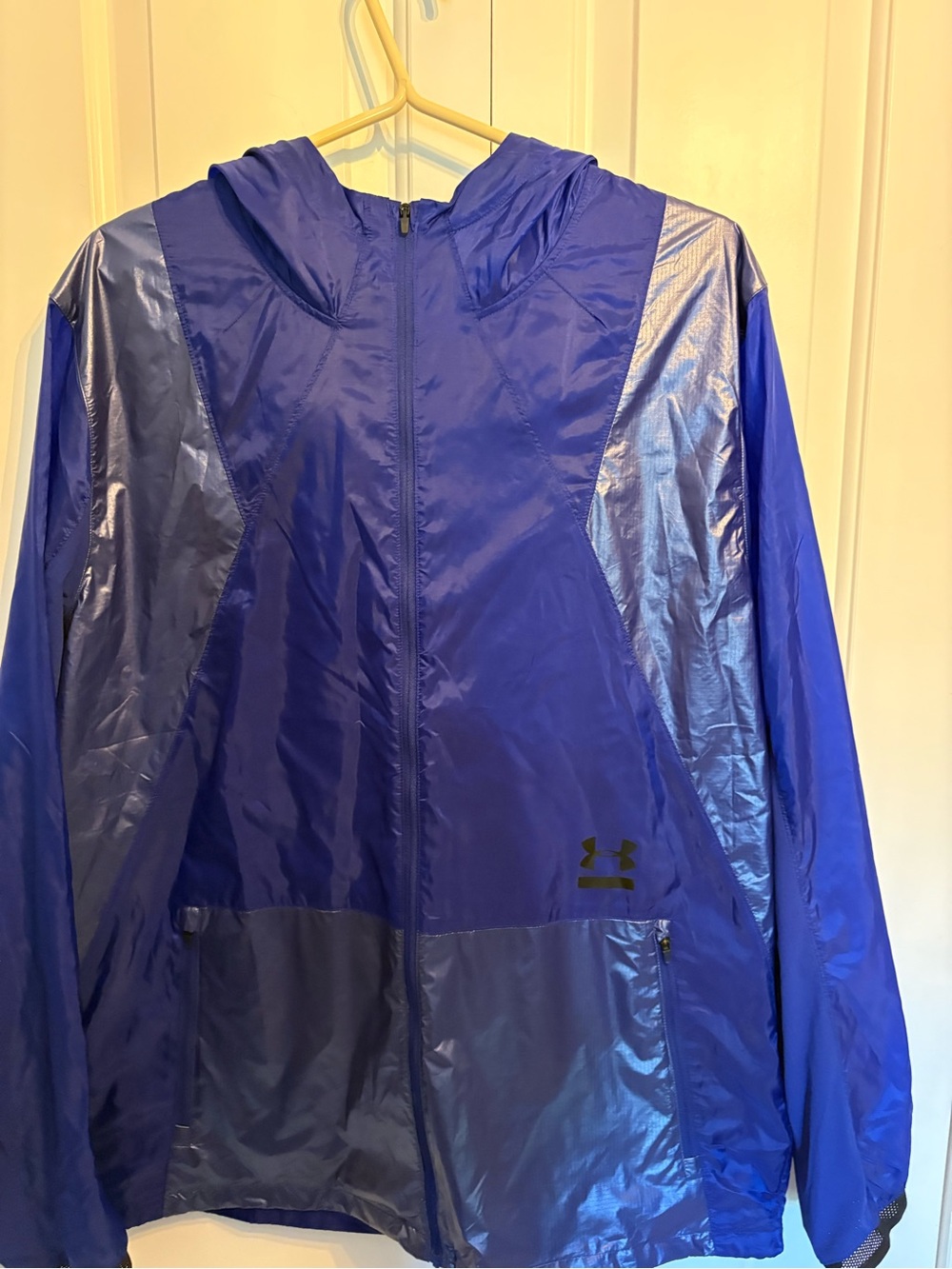 Under Armour Blue Hooded Rain Jacket